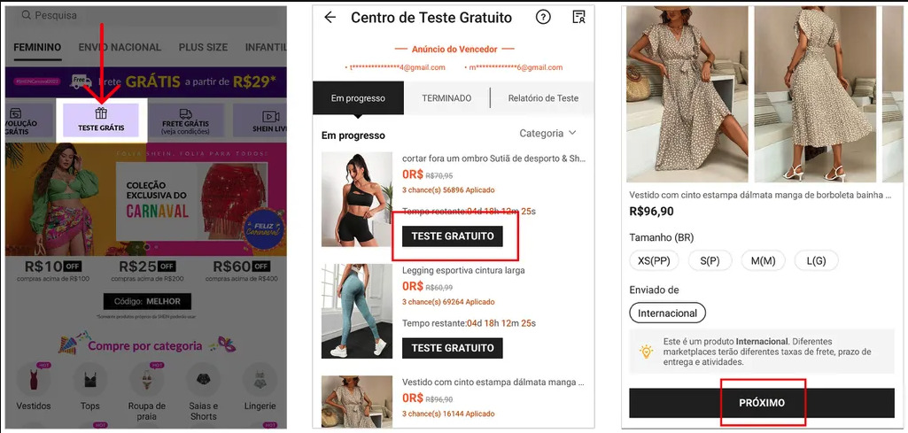 Free Trial Center: É possível ganhar roupa de graça na Shein?